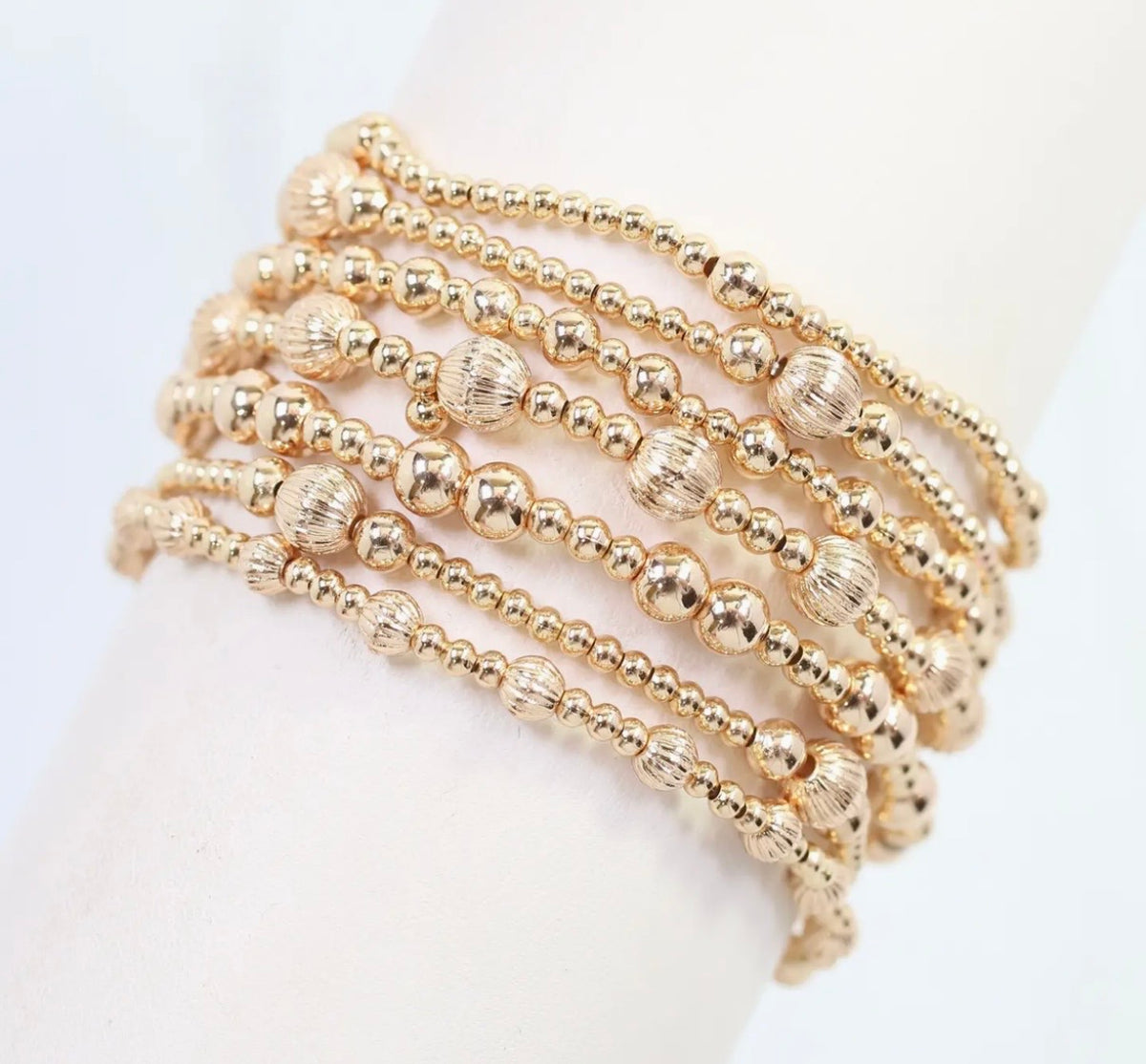 Carolina Hill Regina Beaded Bracelet Set Gold