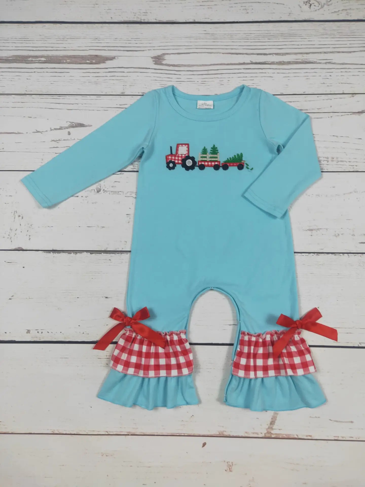 baby Christmas Tree Applique Romper