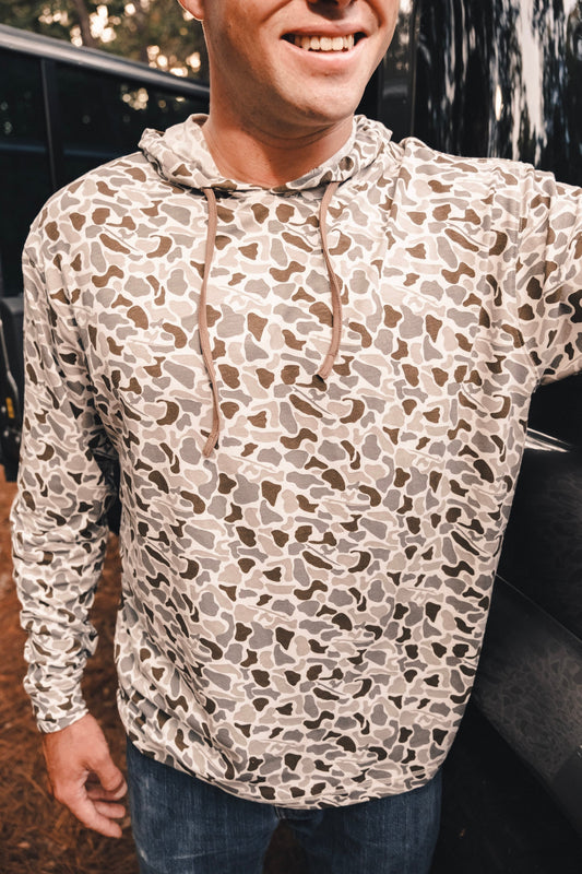 Beach & Barn Woodlands Camo Hooded Tee
