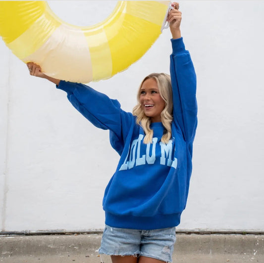 Lulu Mac Royal/Light Blue Puff Sweatshirt