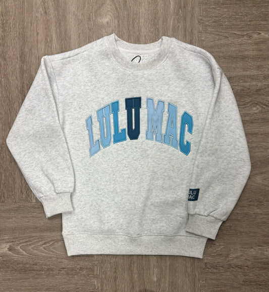 Lulu Mac Youth Sweatshirt w/Blue Multi-Stitch