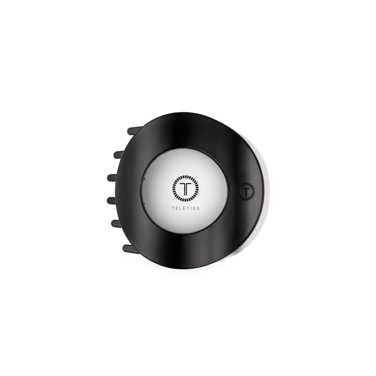 Teleties Jet Black Medium Flat Circle Hair Clip