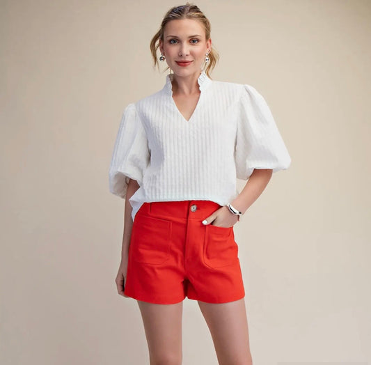 Chelsey Red Shorts