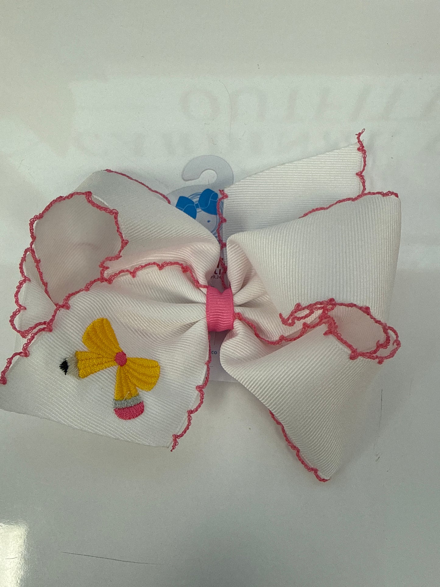 Wee Ones Back To School Moonstitch King Hair Bow