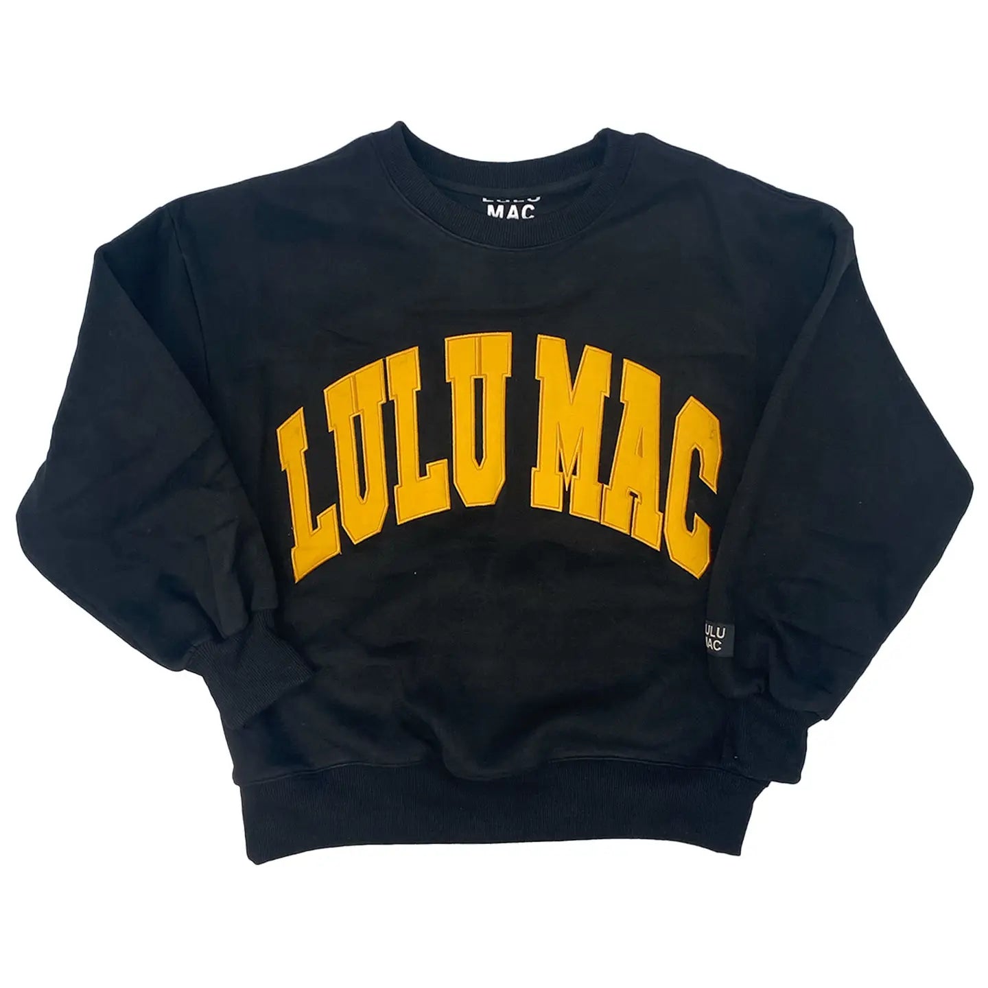 Lulu Mac Black/Yellow Stitched Sweatshirt