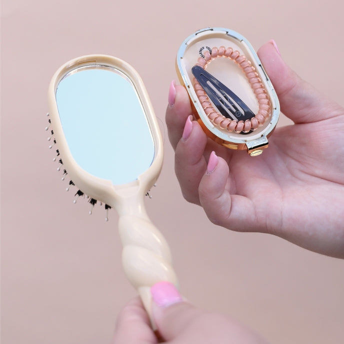 Teletie Mini Boar Brush Tan