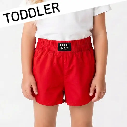 Lulu Mac Red Toddler Shorts