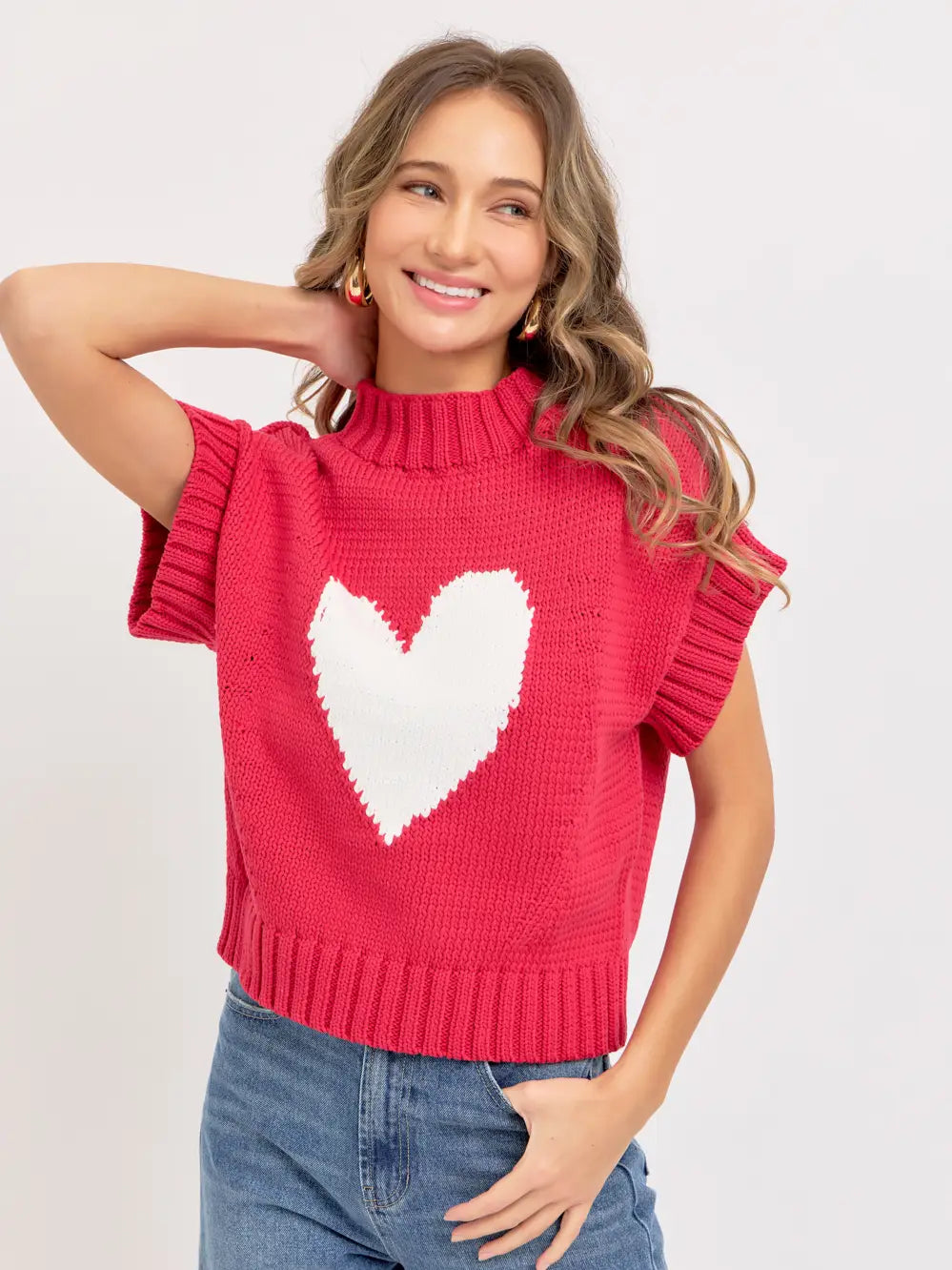 Heart Sweater Valentine in Red