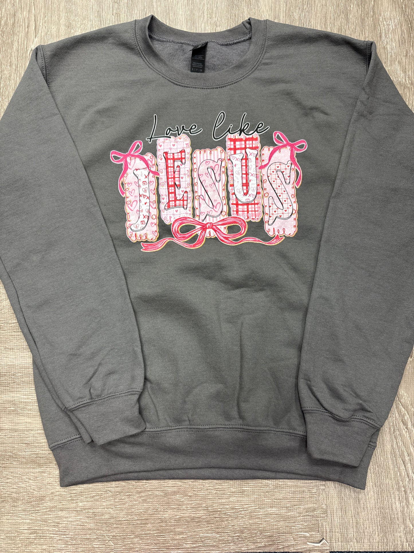 Love Like Jesus Sweatshirt Charcoal Grey