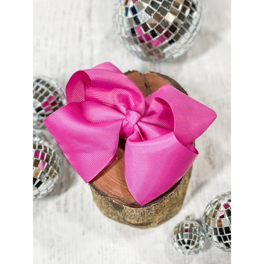Fuchsia Classic Hair Bow 4.5