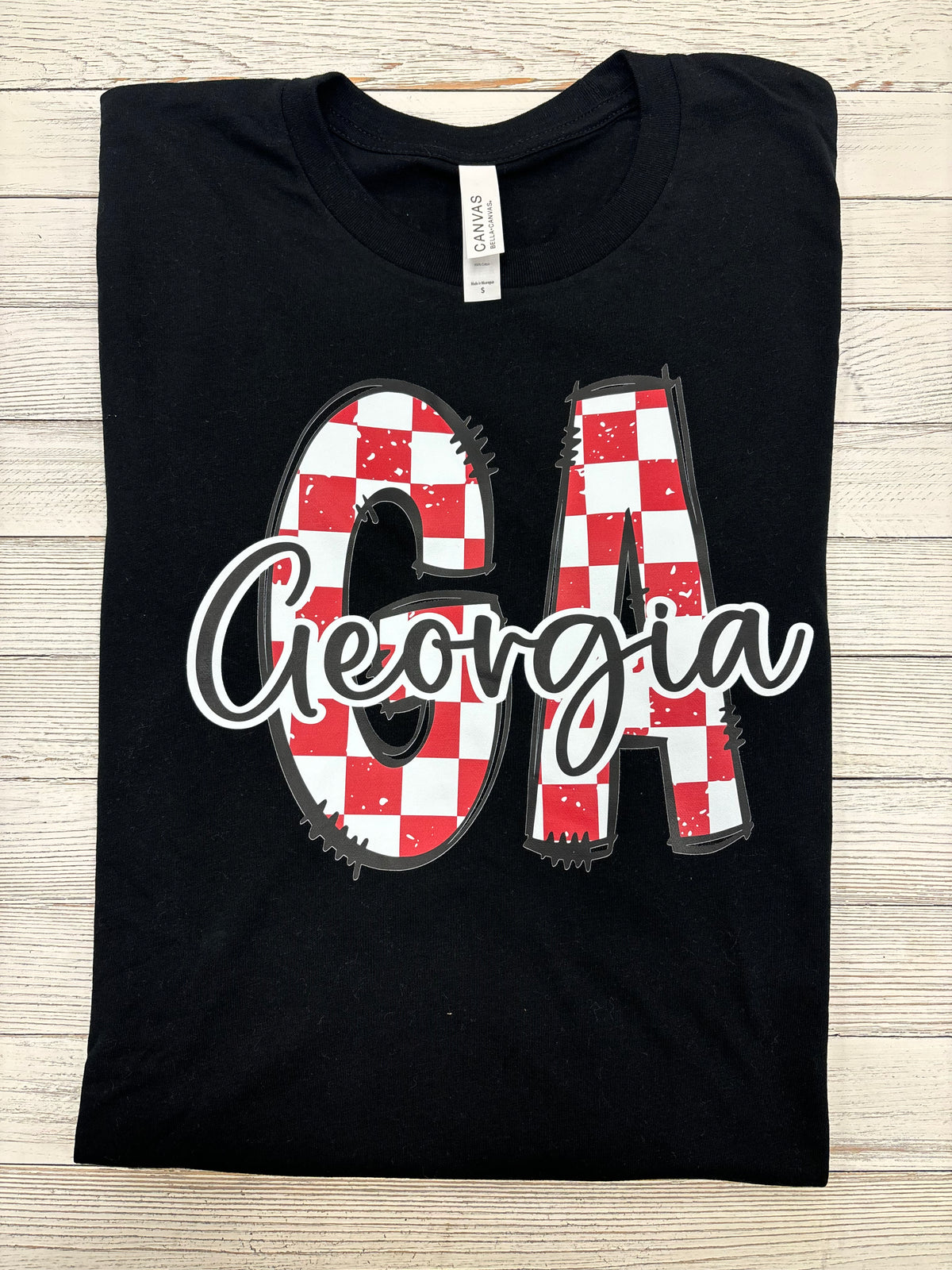 Georgia Red Checkered T-SHIRT