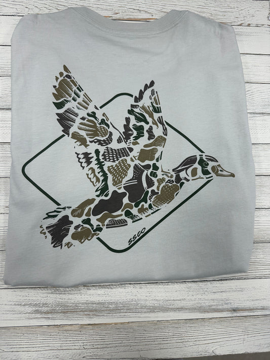 SSCO Camo Flight Tee SS in Oyster