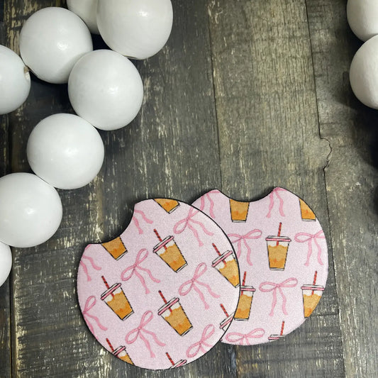 Coffee & Bows Car Coasters