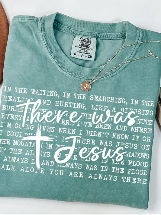 There was Jesus T-shirt in Seafoam