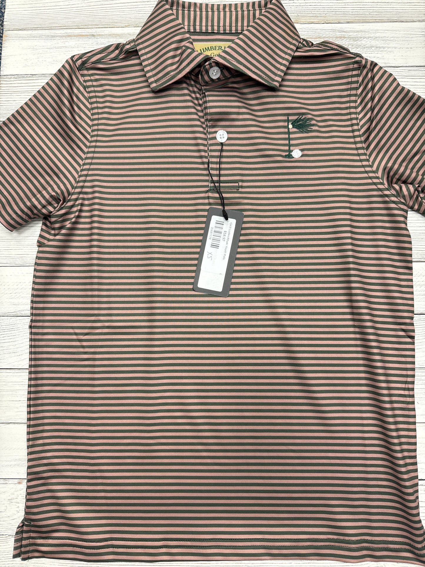 LumberJack Golf Loden/Khaki Youth Polo