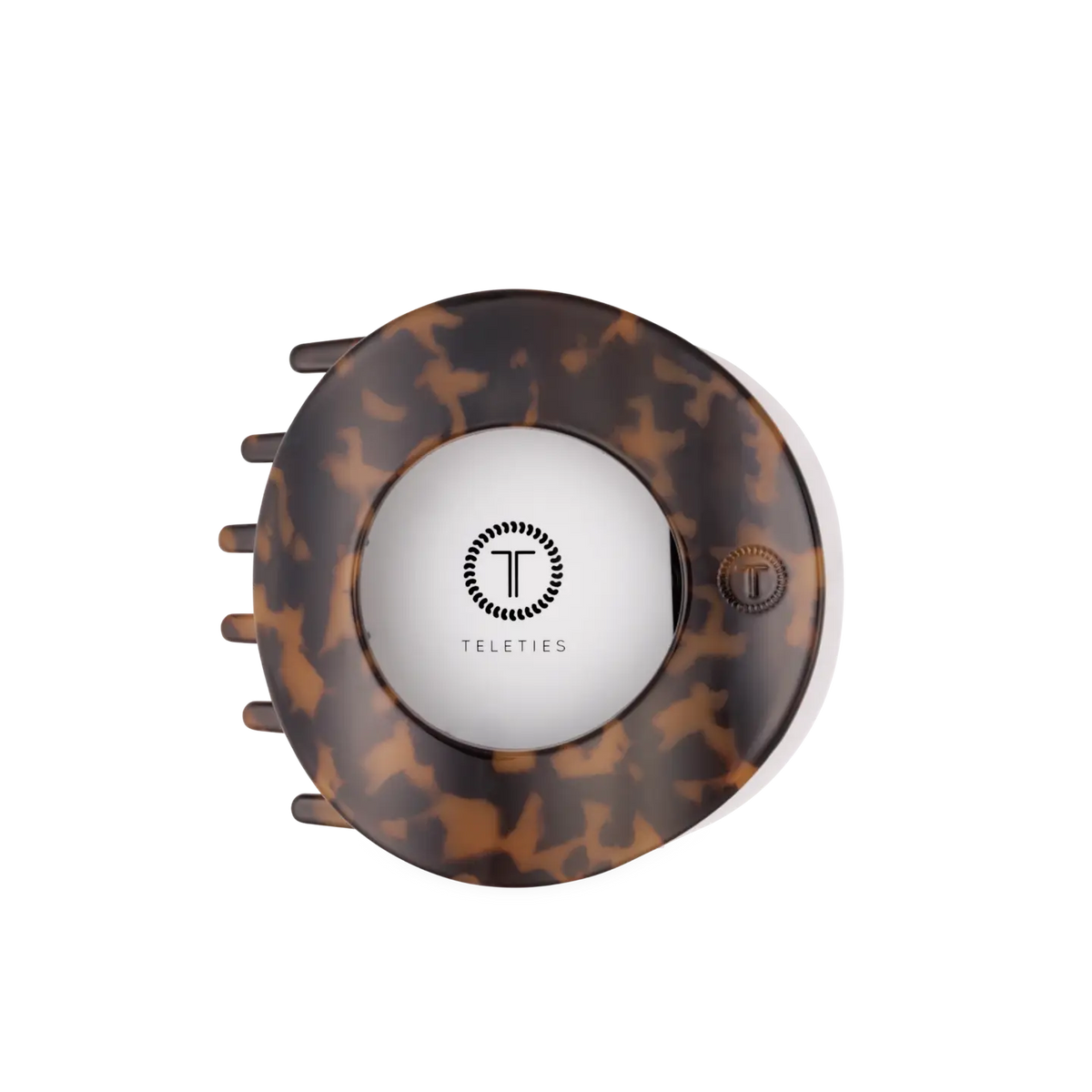 Teleties Tortoise Large Flat Circle Hair Clip