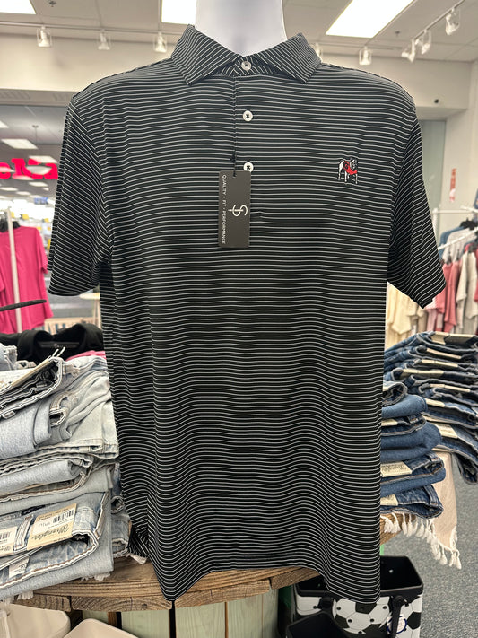 GA Bulldog Polo Black/White