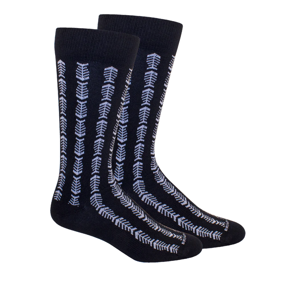 Brown Dog Herring Bones Socks