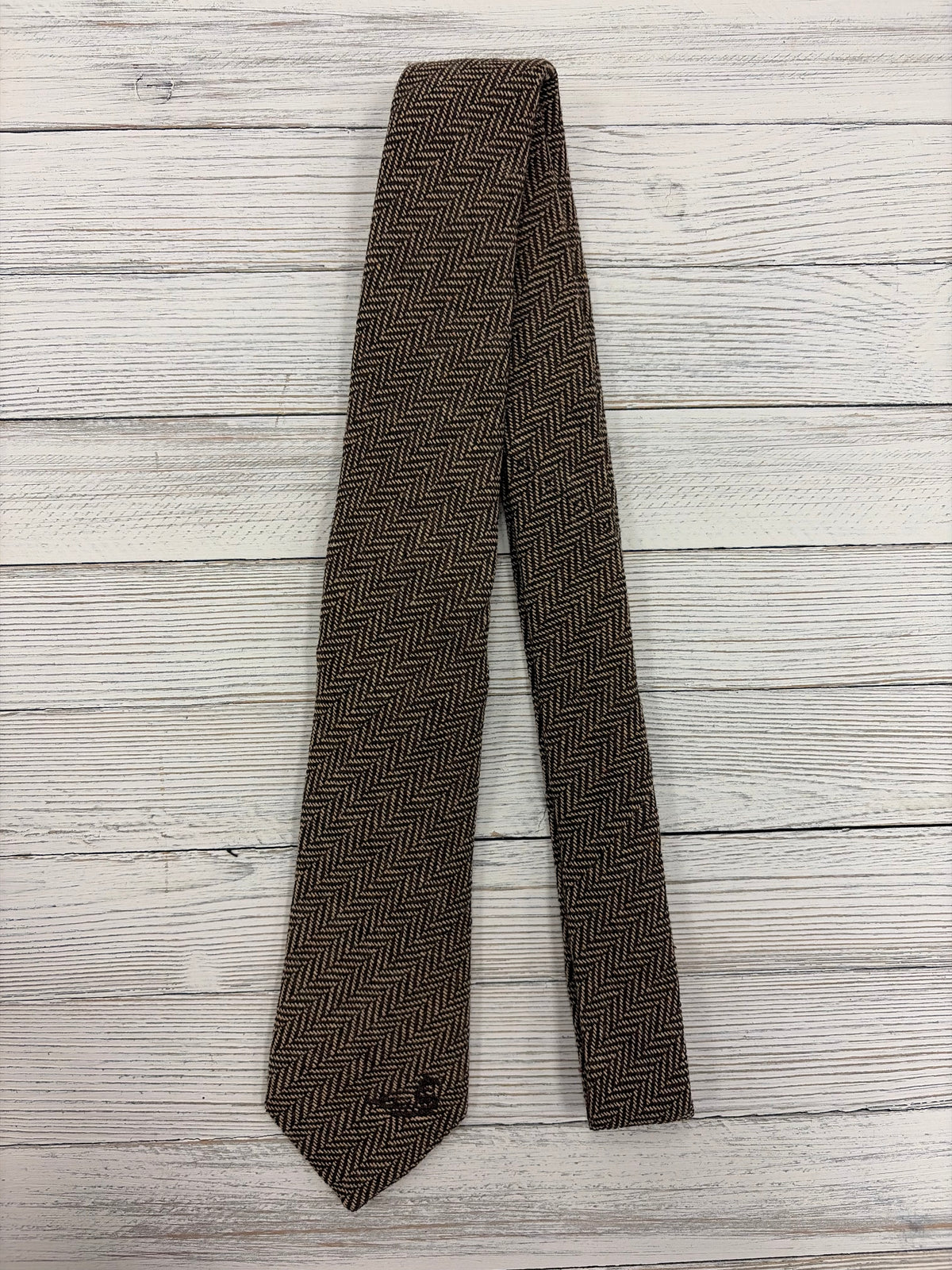 Dixie Decoy Herringbone Wool Tweed Necktie