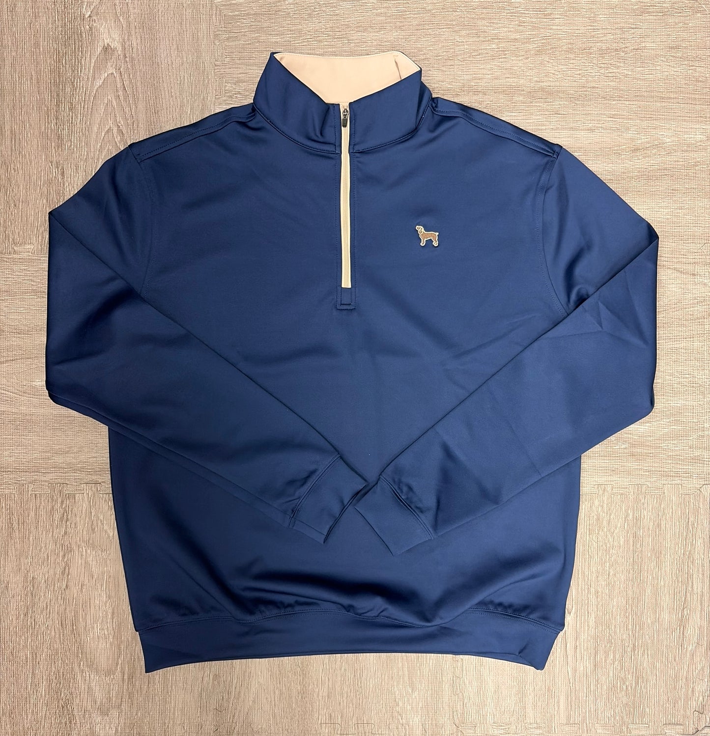 Cardinal Creek Logo Navy/Khaki Quarter Zip