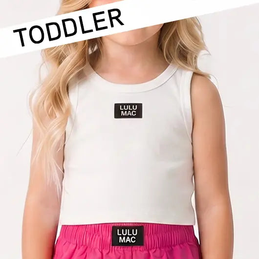 Lulu Mac Toddler White Tank