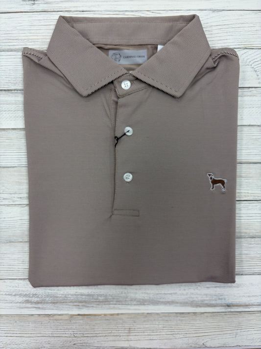 Cardinal Creek Khaki/White Polo Men