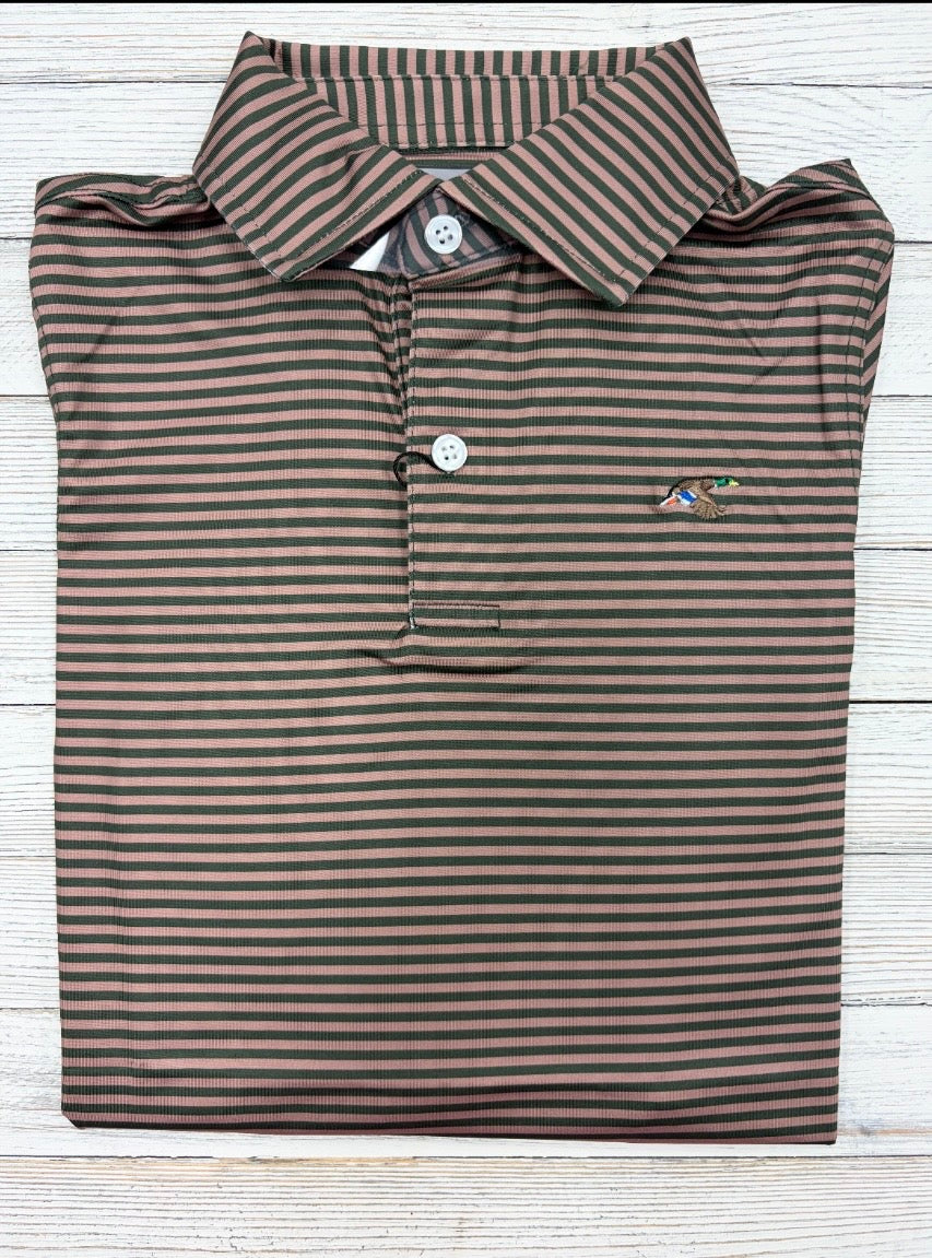 Cardinal Creek Loden/Khaki Youth Polo w/Mallard Logo