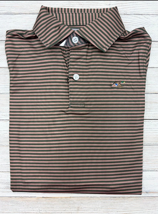 Cardinal Creek Loden/Khaki Youth Polo w/Mallard Logo