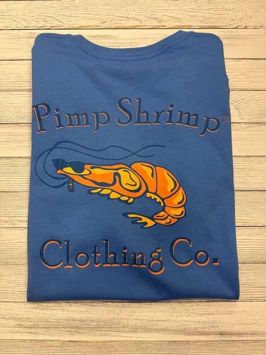 Pimp Shrimp Original Logo Tee Marine