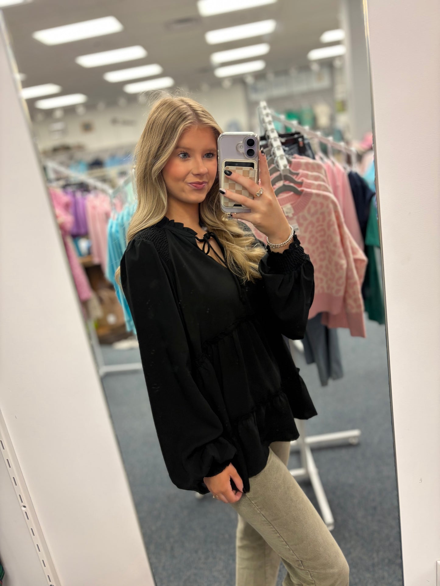 All in Black Top by Umgee