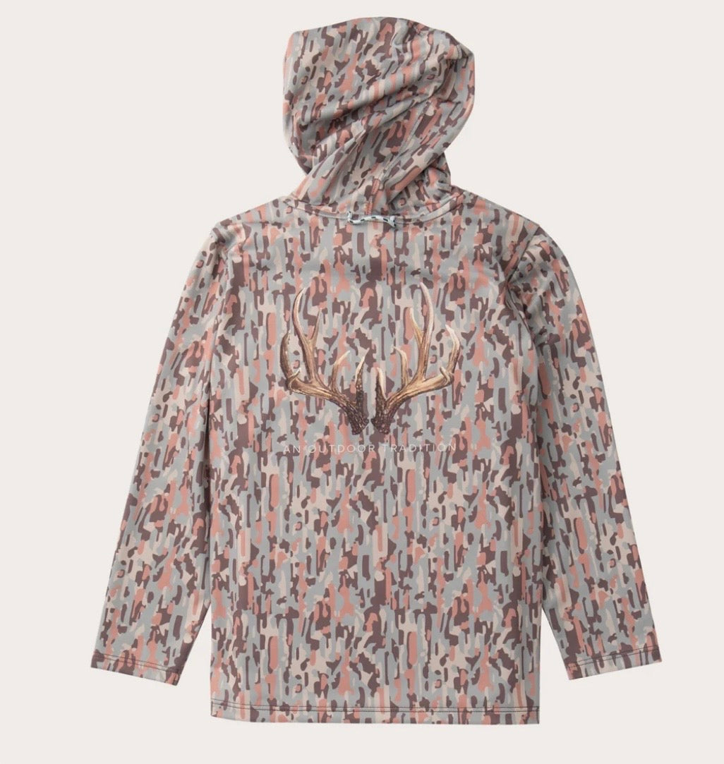 Prodoh Neutral Camo Hoodie with Deer Antlers