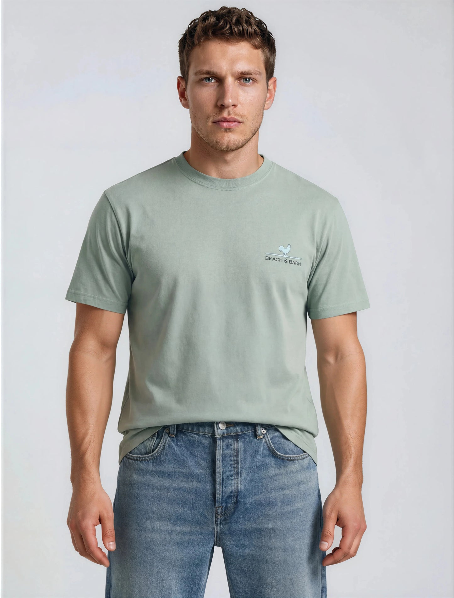 Beach & Barn Rope 'Em In Tee in Fern