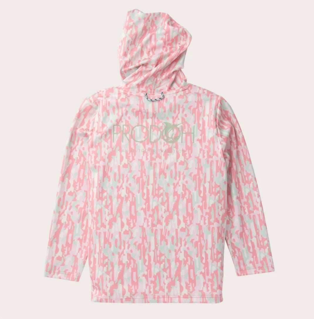 Prodoh Geranium Pink Camo Girl’s Hoodie