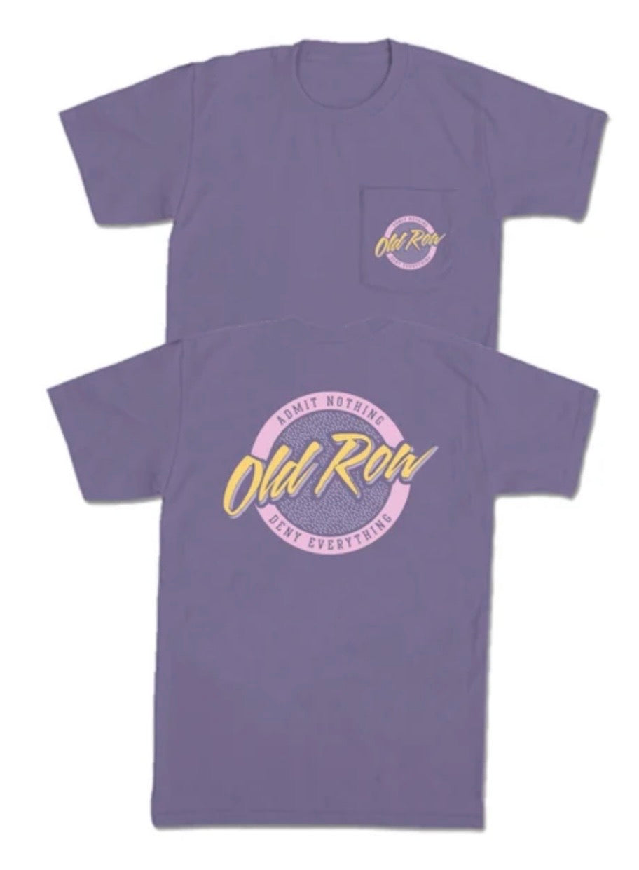 Old Row Circle Pocket Tee in Grape