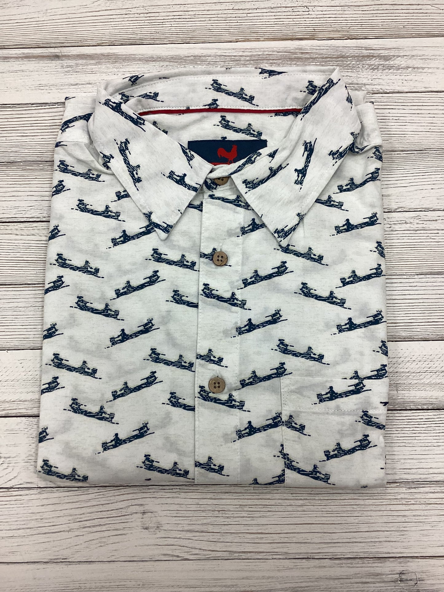 Beach & Barn Fun RunSport Shirt Natural/Navy