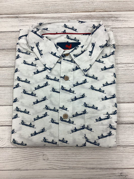 Beach & Barn Fun RunSport Shirt Natural/Navy
