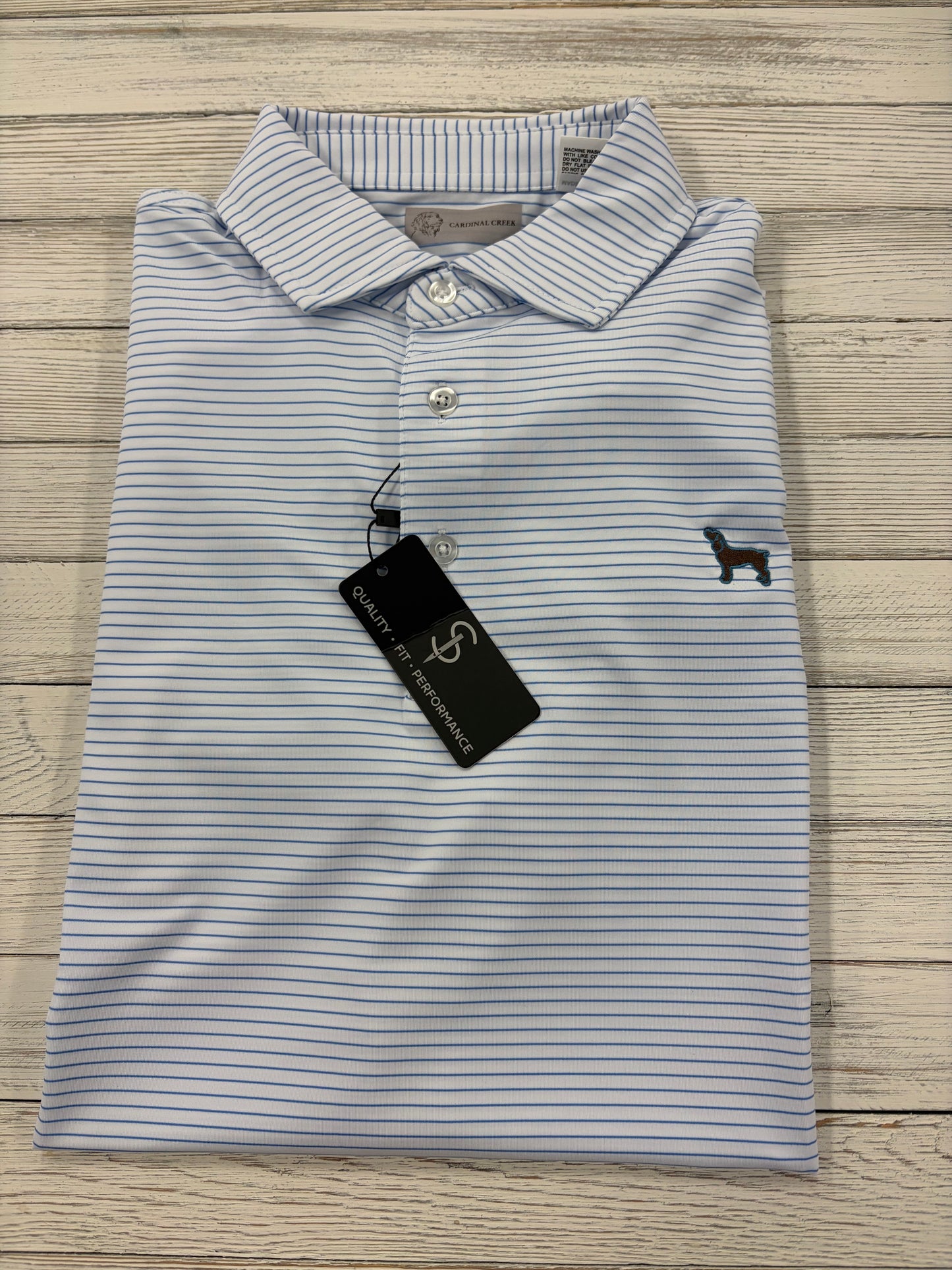 Cardinal Creek Logo White/Sky Polo