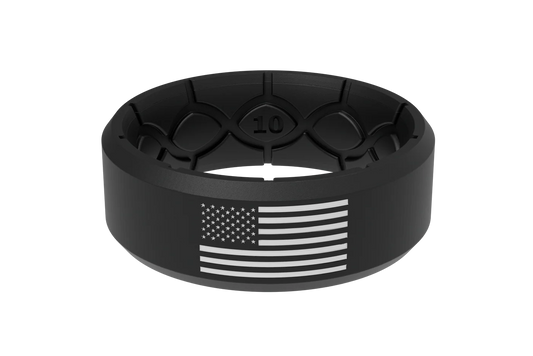 Groove Edge Hero America Black w/White Flag Ring
