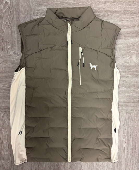Cardinal Creek Logo Taupe Puffer Vest