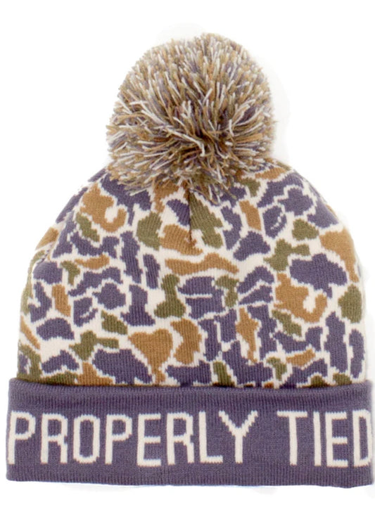 Properly Tied Breck Beanie Polar Camo