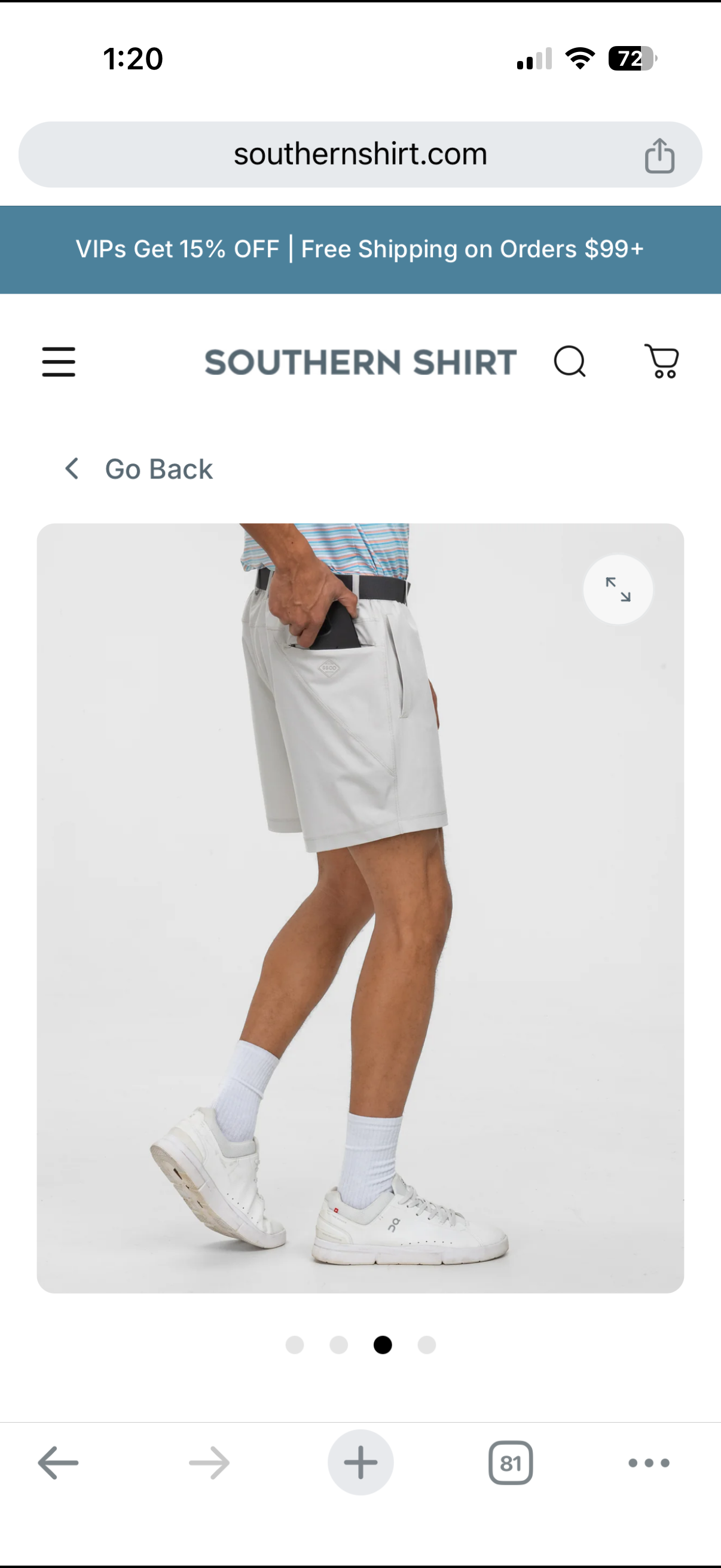 Southern Shirt Co Everyday Shorts Unlined in Cloud