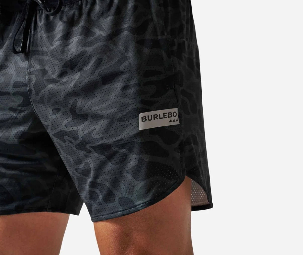 Burlebo Black Camo Mesh Training Shorts
