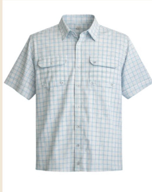 Heybo Beaufort Fishing Shirt White/Blue Plaid