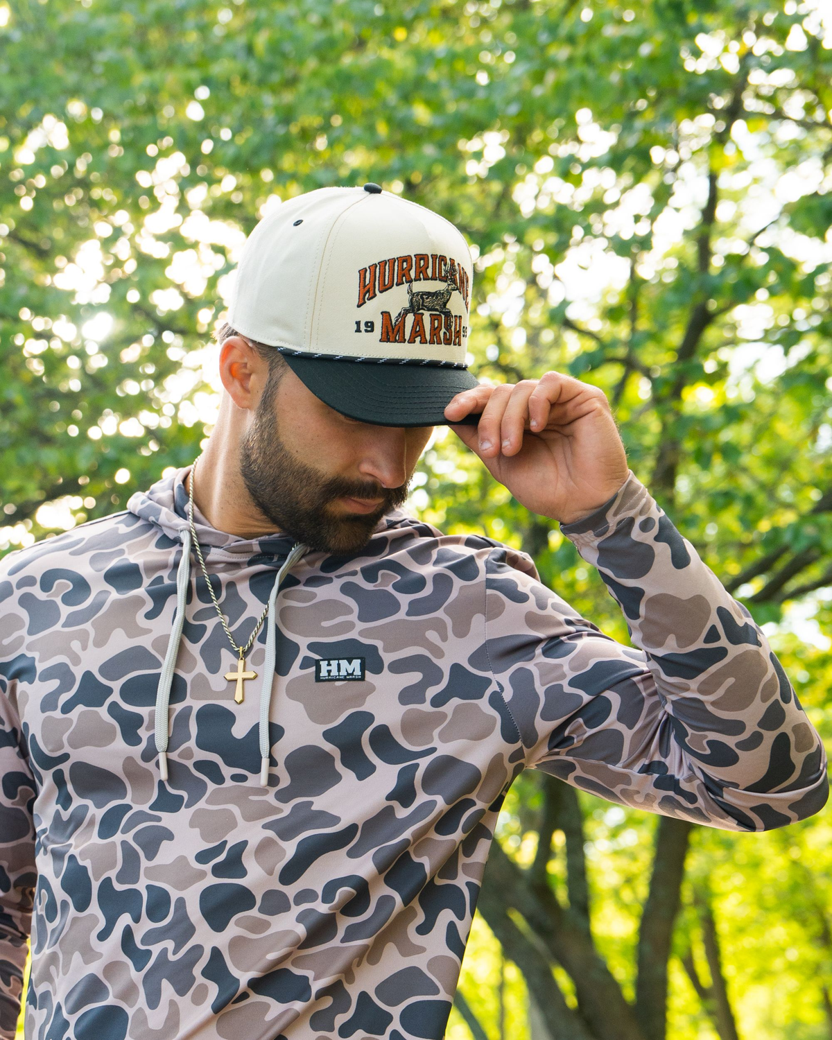 Hurricane Marsh Cache Camo Performance Hoodie