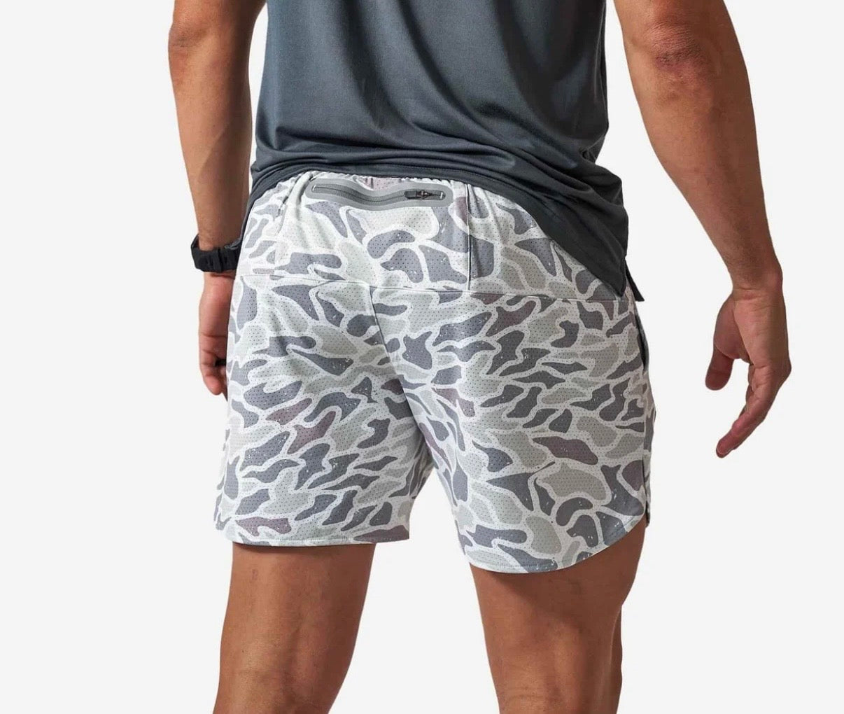 Burlebo White Camo Mesh Training Shorts