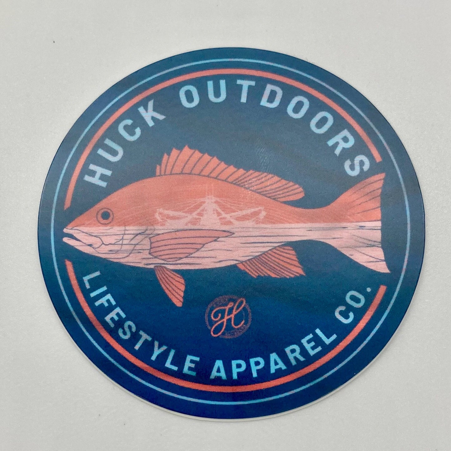 Huck Outdoors Red Snapper Decal
