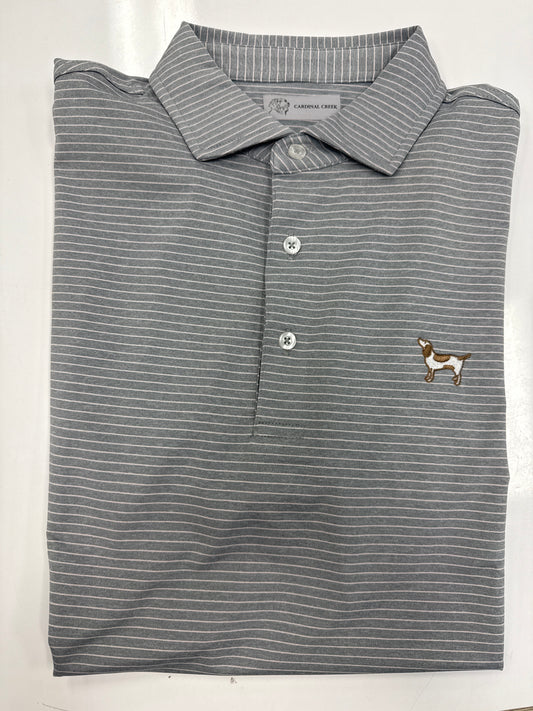 Cardinal Creek Logo Polo Melange Silver/Pink