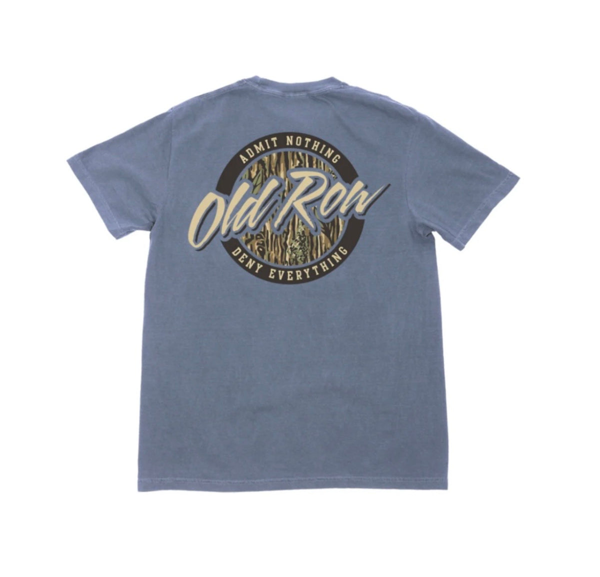 Old Row Camo Circle Logo Pocket Tee Blue Jean