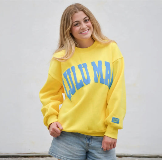 Lulu Mac Yellow/Cyan Puff Sweatshirt