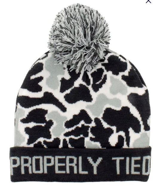 Properly Tied Polar Camo Beanie